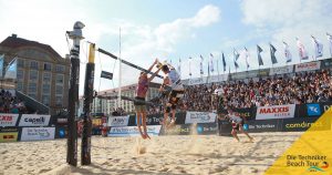 Messung der Aufschlaggeschwindigkeiten beim Beachvolleyball