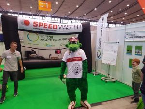 Geschwindigkeits-Messstation als Messehighlight