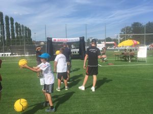 Geschwindigkeitsmessung im Faustball_WM 2019 Winterthur_Arenavariante