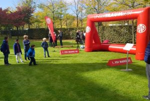 schussgeschwindigkeitsmessung beim fsv mainz 05 und aufblasbares tor mit branding_eventeinsatz