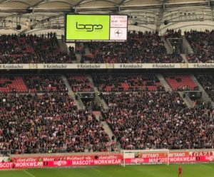 Speed presenting in the stadium of VfB Stuttgart