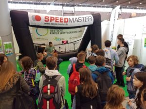 Speed measuring system-inflatable goal-fair stuttgart