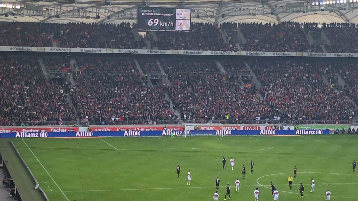 Speed presenting in the stadium of VfB Stuttgart