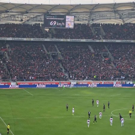 Speed presenting in the stadium of VfB Stuttgart