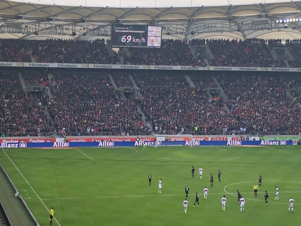 Speed presenting in the stadium of VfB Stuttgart