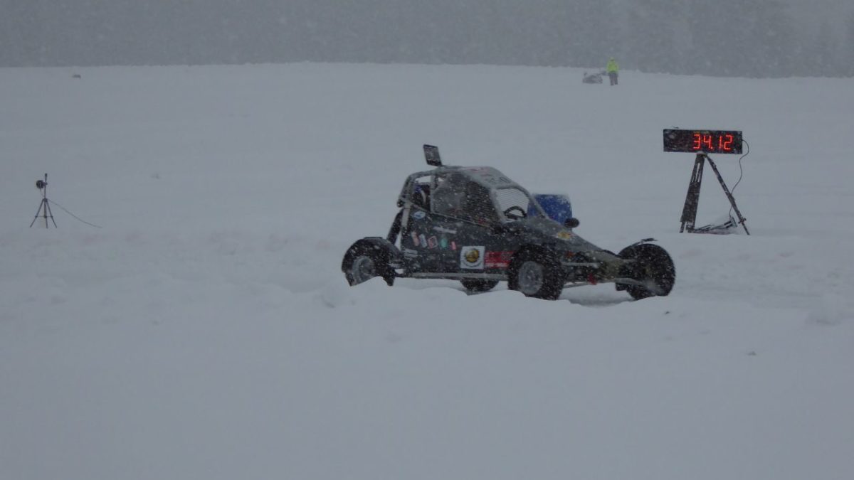 speed measurement in motorsport-ice racing Alberschwende