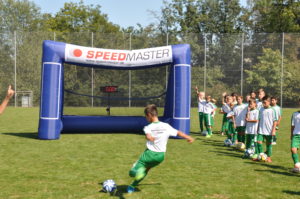 speed measurement system and the inflatable goal-football-training tool
