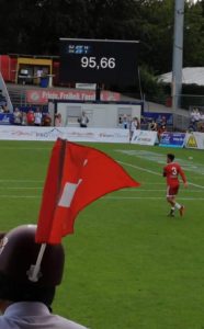 Speed measuring at the Fistball World Championships 2019 winterthur_speed presenting