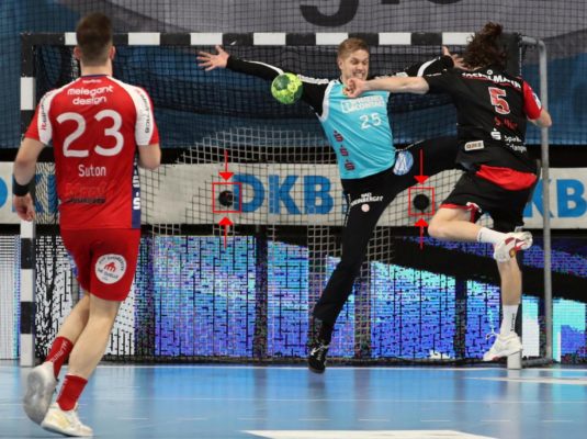 Arenavariante Handball Geschwindigkeitspresenting HC Erlangen