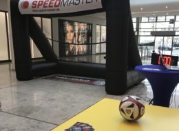 Speedmaster PP-Event speed meassuring setup and inflatable goal, Event Modul e football