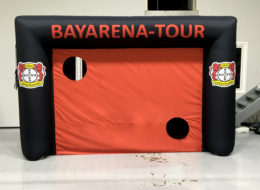 Speedmaster inflatable goalwith print Bayer Leverkusen