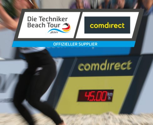 fastest service game Techniker Beachtour Beach volleyball Arena design